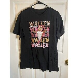 Women’s Black Short Sleeve Wallen Graphic T-shirt Size Small NWOT